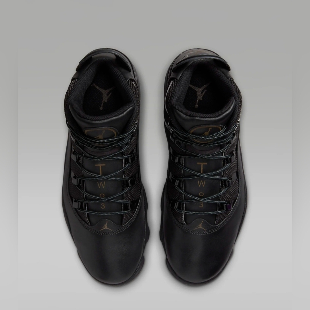 Nike Air Jordan Winterized 6 Rings Men’s Size 9 Shoes Triple Black” FV3826 001 - Picture 4 of 12